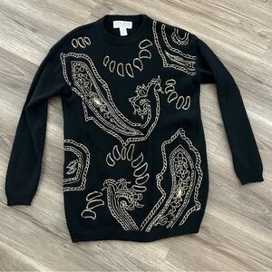 STUDIO Michelle Stuart VTG Angora Lambs Wool Blend Sweater Women Sz Small